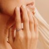 925 Sterling Silver Diamond and Oval Amethyst Ring - Image 5