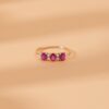 925 Sterling Silver Diamond and Oval Ruby Ring - Image 3