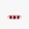 925 Sterling Silver Diamond and Oval Ruby Ring - Image 4