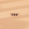 925 Sterling Silver Diamond and Oval Sapphire Ring - Image 6