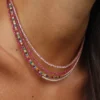 925 Sterling Silver Diamond And Ruby Hepburn Choker - Image 2