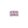 925 Sterling Silver Diamond and Ruby Pattern Swirl Ring