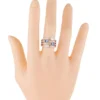 Ring with 0.84 carat diamond weight and 0.98 carat stone weight