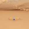 925 Sterling Silver Diamond and Sapphire Hamsa Ring - Image 6
