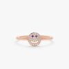 925 Sterling Silver Diamond and Sapphire Happy Face Ring - Image 3
