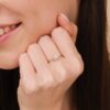 925 Sterling Silver Diamond and Sapphire Happy Face Ring - Image 4