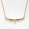 925 Sterling Silver Diamond Arc Collar Necklace