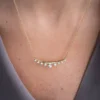 925 Sterling Silver Diamond Arc Collar Necklace - Image 4