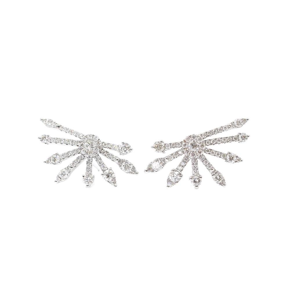 925 Sterling Silver Diamond Arrow Ear Climber