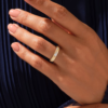 925 Sterling Silver Diamond Arrow Wedding Band - Image 3