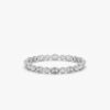 925 Sterling Silver Diamond Art Deco Eternity Ring - Image 2
