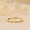 925 Sterling Silver Diamond Art Deco Eternity Ring - Image 3