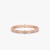 925 Sterling Silver Diamond Art Deco Eternity Ring - Image 4