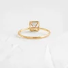 925 Sterling Silver Diamond Asscher Cut Ring - Image 3