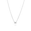 925 Sterling Silver necklace with baguette-set CZ stones