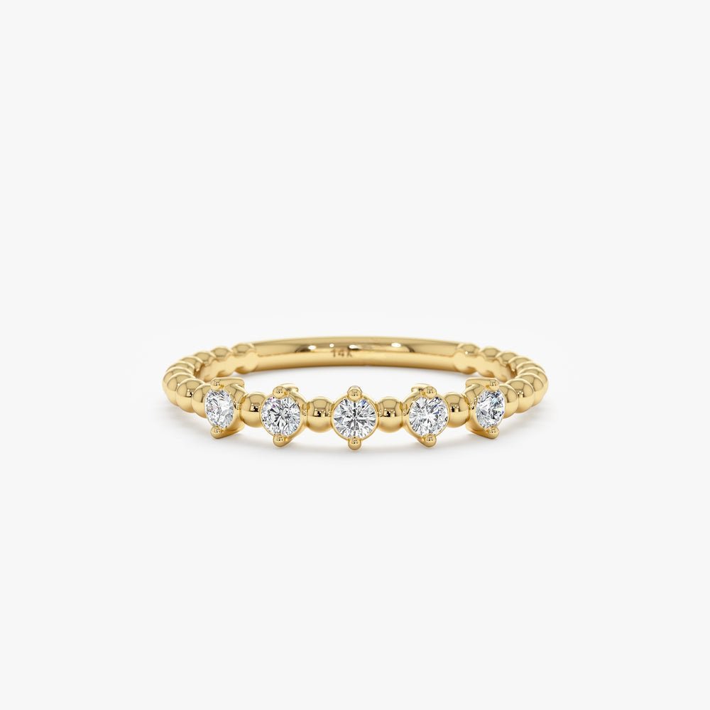 925 Sterling Silver Diamond Ball Ring