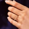 925 sterling silver diamond band with slim polished design