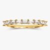 Sterling silver ring with thick gold plating and refined sparkle