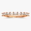 Slim diamond band designed for stacking or solo wear