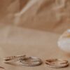 Gold-plated silver ring with a polished, refined finish