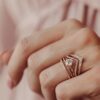 925 Sterling Silver ring with delicate diamond detailing