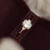 925 Sterling Silver diamond band with polished gold plating
