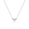 925 Sterling Silver necklace with a modern bezel-set CZ diamond