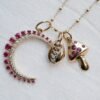 925 Sterling Silver shell charm pendant with polished finish