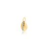 Nature-inspired shell charm pendant in thick gold plating