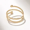 925 Sterling Silver Diamond Bezel Spiral Ring - Image 7
