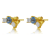 925 Sterling Silver Diamond Blue Sapphire Climber Earring - Image 3