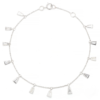 Sterling silver diamond bracelet with baguette-cut stones