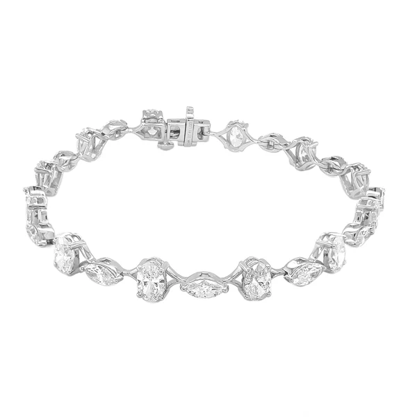 925 Sterling Silver Diamond Bracelet