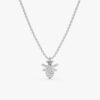 925 Sterling Silver Diamond Bumblebee Necklace - Image 2