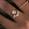 925 Sterling Silver Diamond Bushel Ring - Image 3