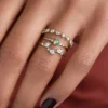 925 Sterling Silver Diamond Bushel Ring - Image 4
