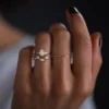 925 Sterling Silver Diamond Bushel Ring - Image 5