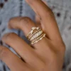 925 Sterling Silver Diamond Bushel Ring - Image 7