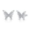 Nature-inspired single earring in 925 sterling silver with polished finish