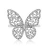 925 Sterling Silver Diamond Butterfly Ring - Image 4