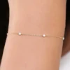 925 Sterling Silver Diamond by The Yard Solitaire Bracelet