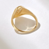 925 Sterling Silver Diamond Celestial Signet Ring: Star & Moon Dome Design - Image 7
