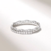 925 Sterling Silver Diamond Celtic Wedding Ring - Image 4