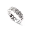 Gold plated sterling silver ring with textured chain link styling