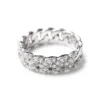 Sterling silver ring featuring a substantial chain link pattern