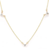 925 Sterling Silver Diamond Chain Necklace