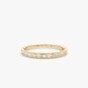 925 sterling silver diamond channel set ring with slim band