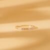 Gold-plated sterling silver ring with clean channel setting