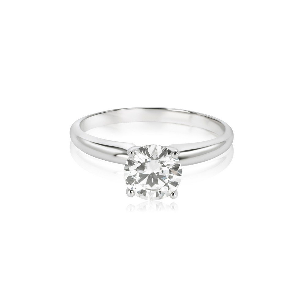 925 Sterling Silver Diamond Classic Solitaire Ring