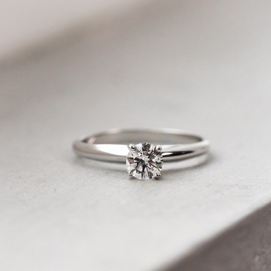 925 Sterling Silver Diamond Classic Solitaire Ring